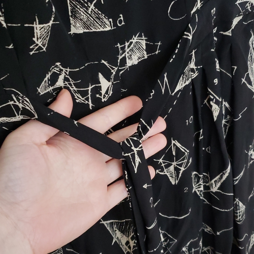 Silk origami print dress - Picture 5 of 12